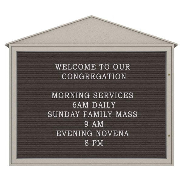 Indoor Enclosed Combo Board, 72"x36", Bronze Frame/Green & Medium Grey